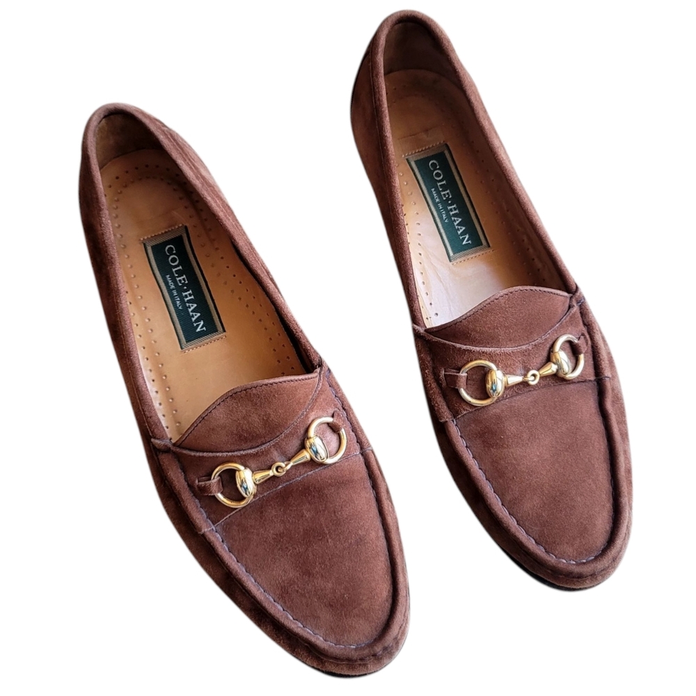 Cole Haan Man's Brown Suede Loafers